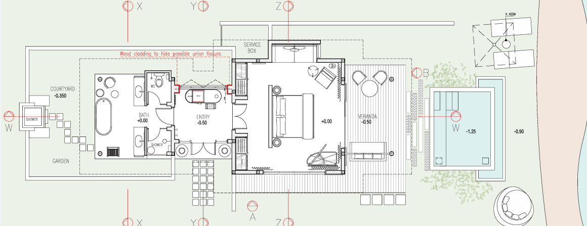 Sunset Suite Villa with Pool floor plan