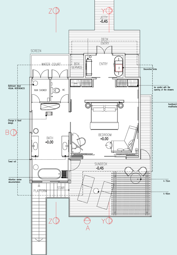 Sunset Water Villa floor plan