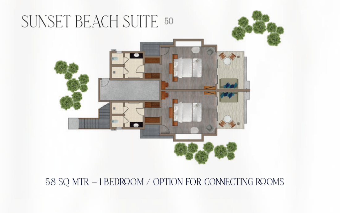 Sunset Beach Suite floor plan